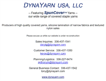 Tablet Screenshot of dynayarn.com